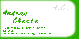 andras oberle business card